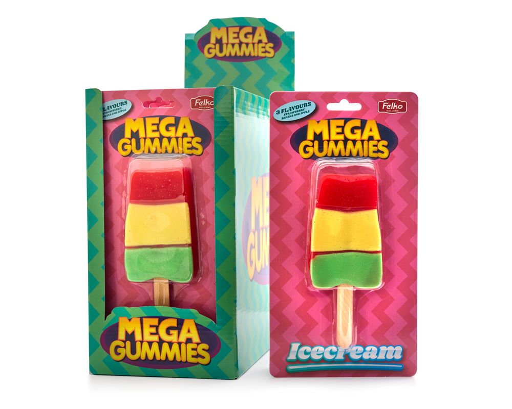 Mega Gummies Eiscreme 120 Gramm