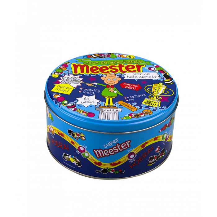 Gefüllte Süßigkeitendose Meister und 500 Gramm