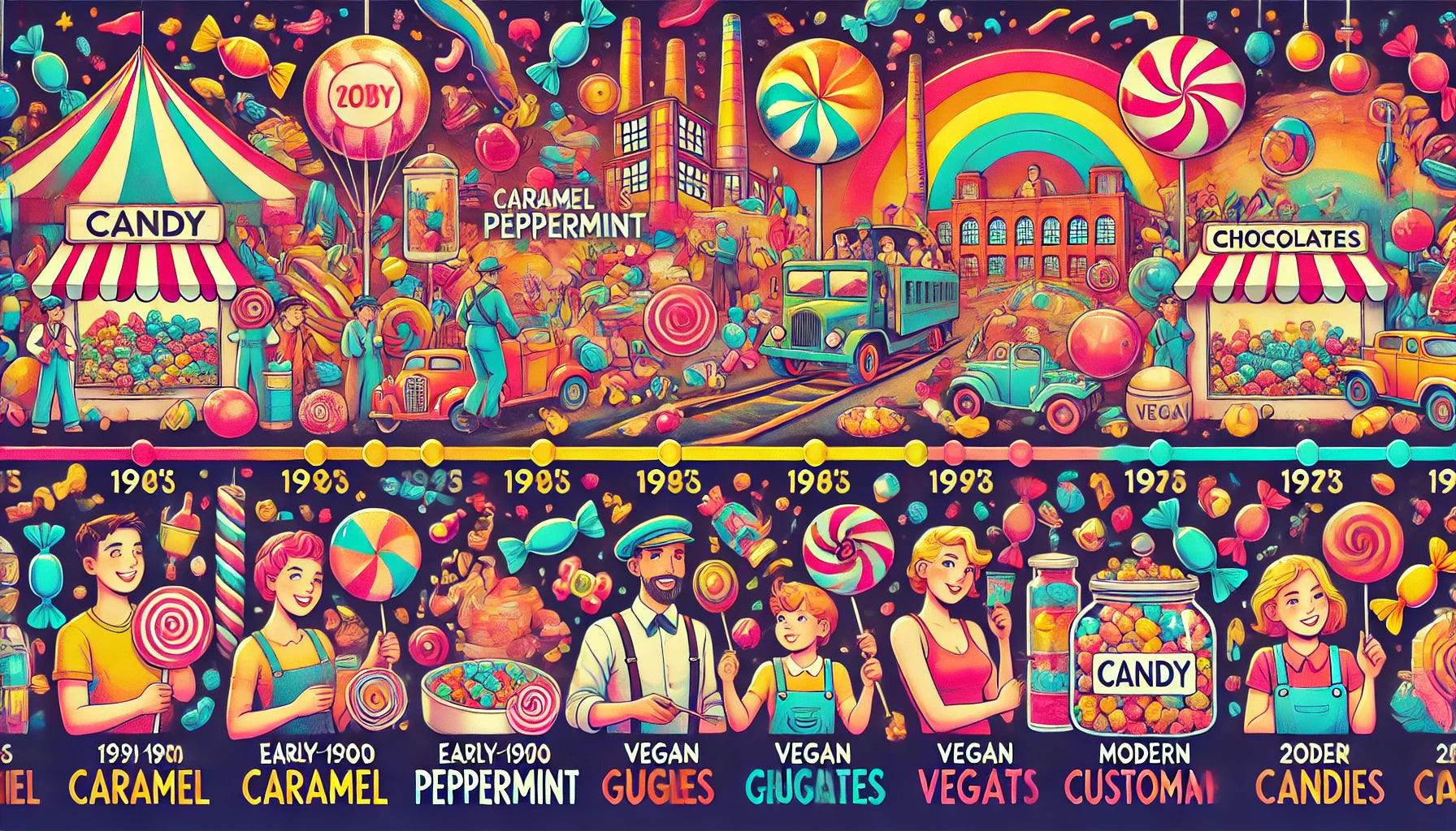 Snoeptrends door de jaren heen