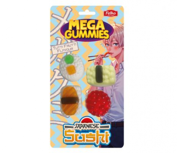 Mega Gummies Japanese Sushi 120 gramos