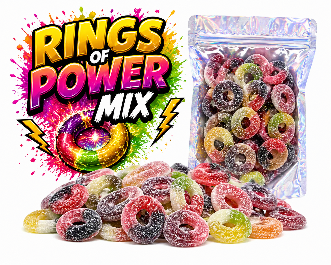 Rings of Power Mix sucré &amp; acidulé