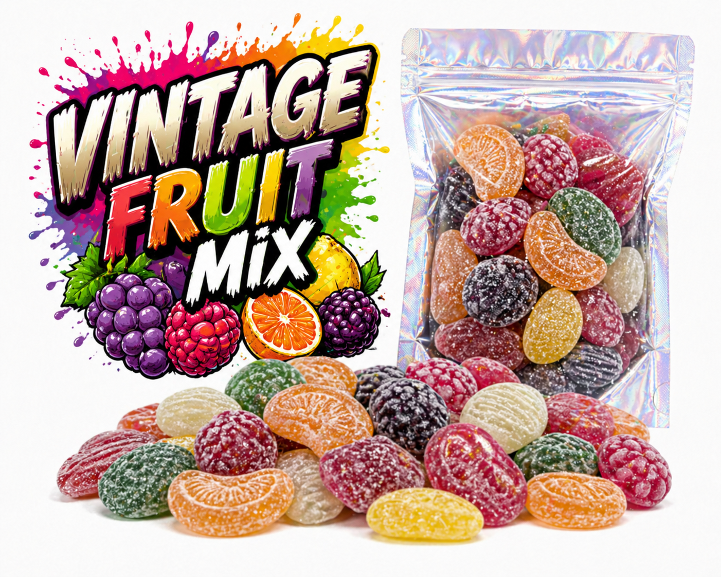Mix vintage de fruits sucrés