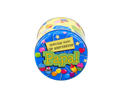 Gevulde Snoepblikjes en Papa en 250 Gram